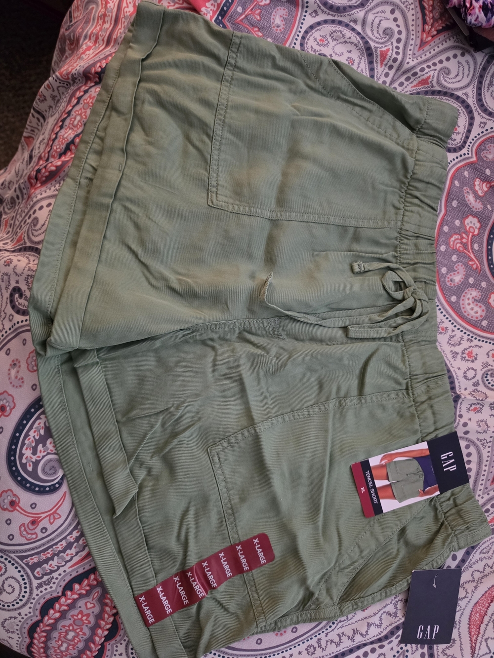 GAP Olive Utility Drawstring Shorts